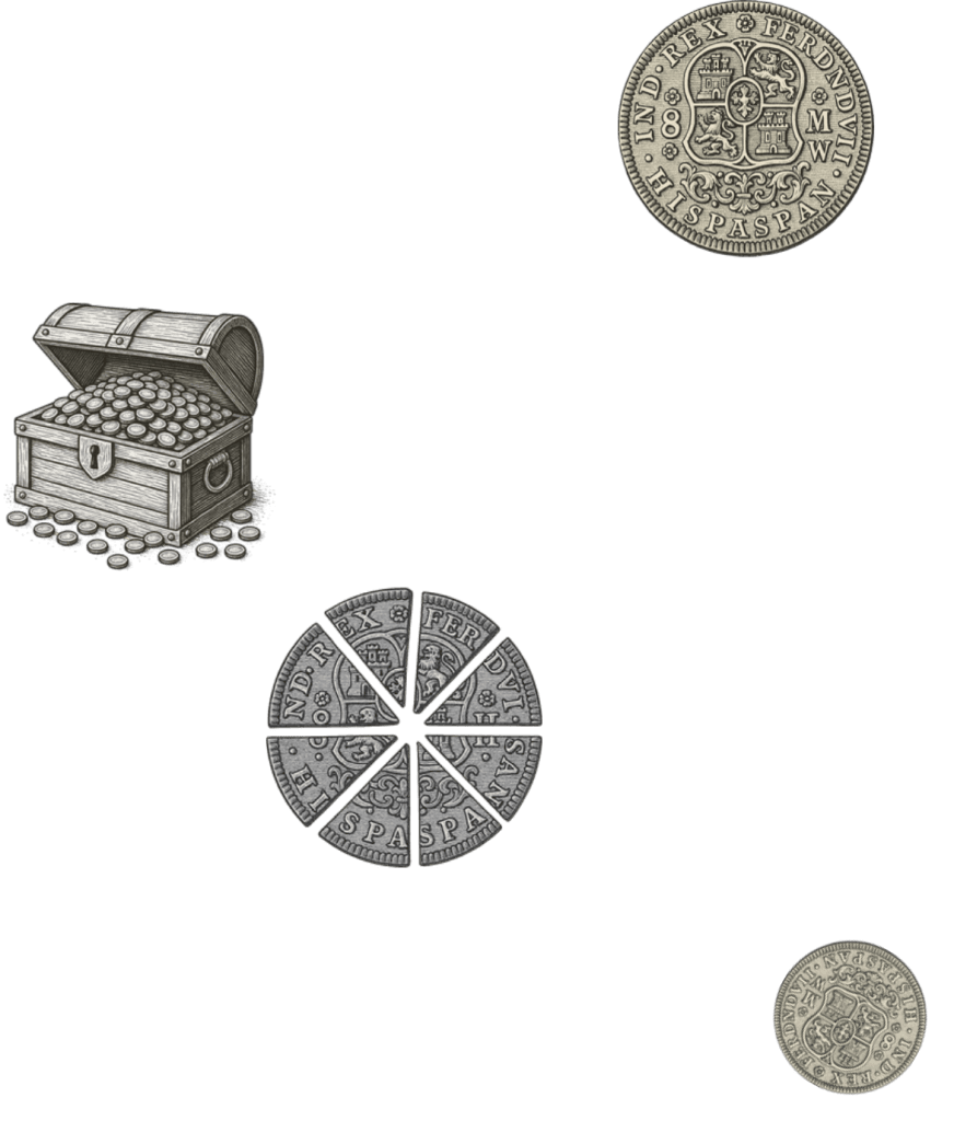 Old coins and treasure chest Graphic