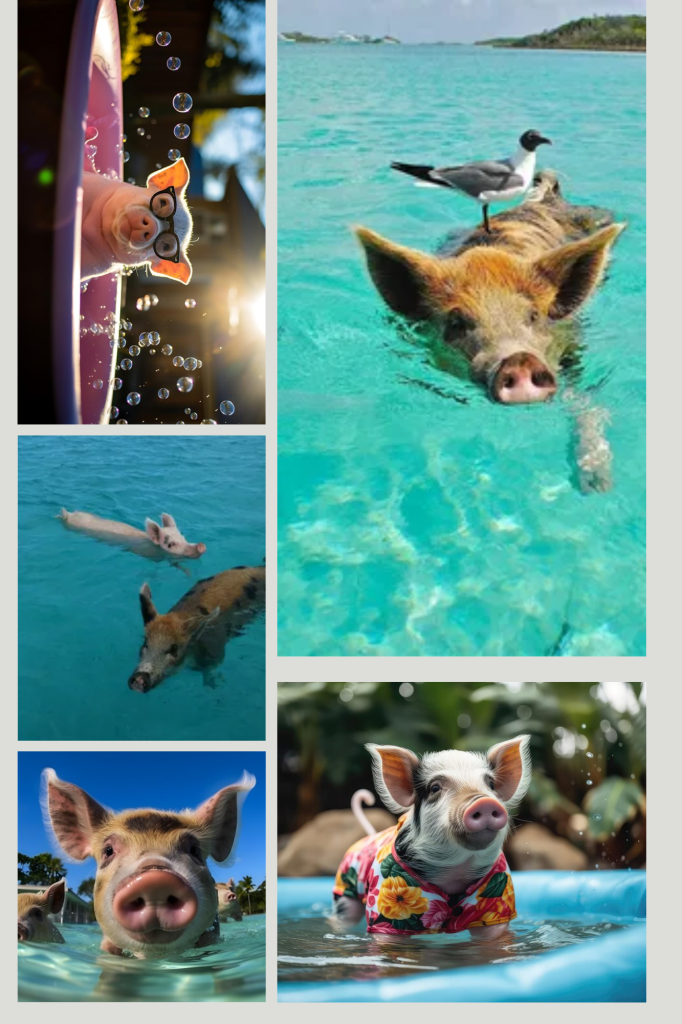 Pigs Nassau in Swim

