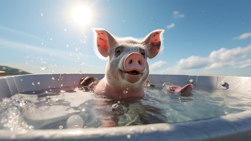 Swimming with Pigs in Bhamas